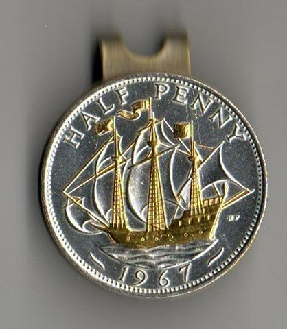 British ½ penny “Sailing ship” (U.S. quarter size)