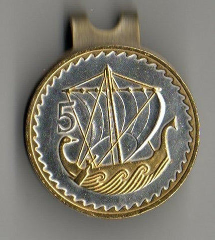 Cyprus 5 Mils “Gold & silver Viking Ship” (quarter size)